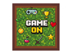 Serwetki urodzinowe Game On - 33 cm - 20 szt.