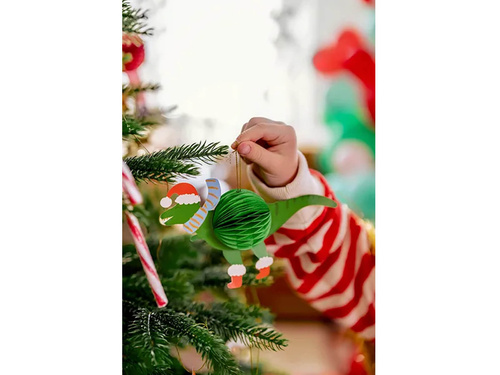 Zestaw dekoracji z rozetką na choinkę - 5 szt.