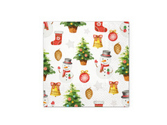 Serwetki bożonarodzeniowe Bałwanek - 33 cm - 20 szt.