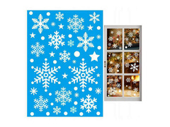 Dekoracja na okno Śnieżynki na Boże Narodzenie - 1 arkusz