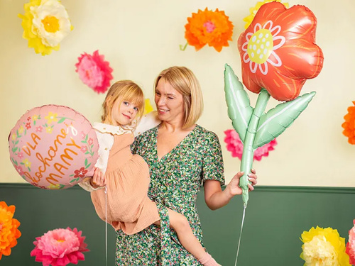 Balon foliowy Dla kochanej mamy - 35 cm - 1 szt.