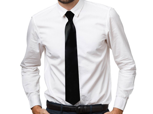 Czarny krawat - 48 cm - 1 szt.