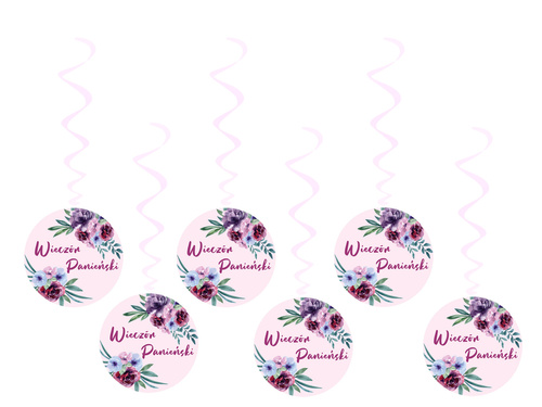 Dekoracja wisząca na wieczór panieński - 6 szt.