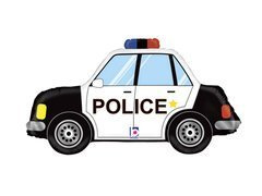 Balon foliowy Radiowóz Police - 86 cm - 1 szt.