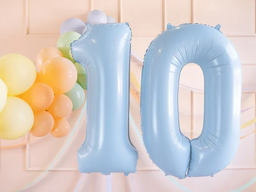 Balon foliowy błękitny cyfra 1 - 72 cm - 1 szt.