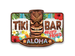 Znak Tiki Bar Aloha - 25 x 35 cm - 1 szt.