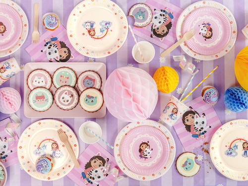 Serwetki urodzinowe Koci domek Gabi - 33 cm - 20 szt.