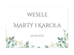 Plakat Weselny personalizowany - 90x60 cm
