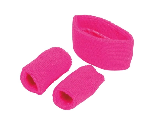 Opaski różowe Disco lata 80-te - 3 szt.