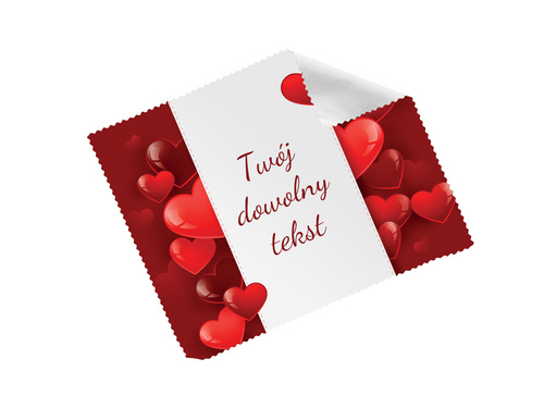 Ściereczka personalizowana do okularów na Walentynki - 1 szt.