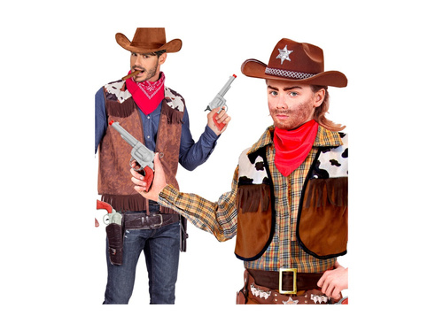 Szary pistolet kowbojski - 23 cm