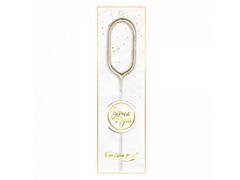 Zimne ognie cyferka 0 złota - 1 szt.