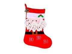 Skarpeta na prezenty Mikołaj z brodą - 65 cm - 1 szt.