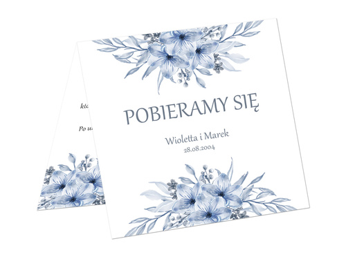 Zaproszenie personalizowane na ślub z kopertą - 6 szt.