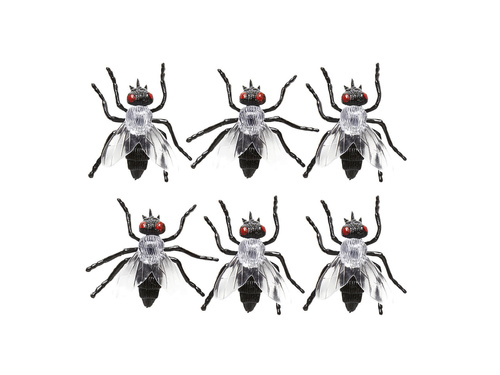 Muchy plastikowe na Halloween - 6 szt.