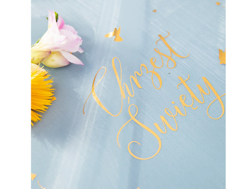 Dekoracja bieżnik na stół na Chrzest Święty - 30 cm x 5 m - 1 szt.