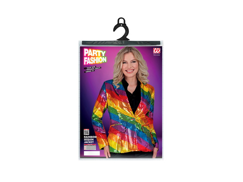 Imprezowa marynarka Party Fashion - tęczowa cekinowa
