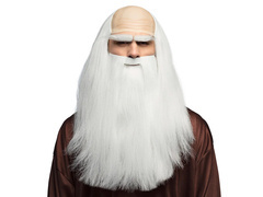 Peruka z brodą Druid dla mężczyzny