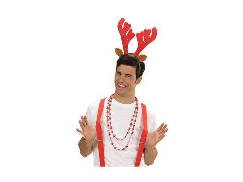 Rogi renifera z dzwonkami i uszami