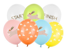 Balony lateksowe Wielkanocne Zajączki - 30 cm - 7 szt.