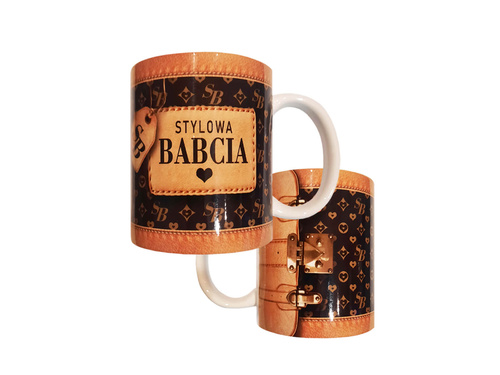 Kubek z napisem Stylowa Babcia