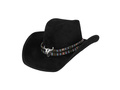 Kapelusz kowbojski Django czarny - 1 szt.