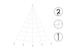 Duża pajęczyna biała - 5 x 4 m - 1 szt.