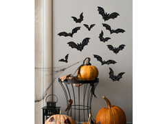 Brokatowe naklejki Nietoperze na Halloween - 1 szt.