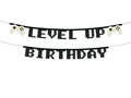 Baner urodzinowy Level up Gamer - 250 cm - 1 szt.
