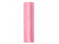Organza gładka jasno-różowa - 16 cm x 9 metrów