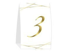 Stojak papierowy z numerem na stół weselny  - 1 szt.