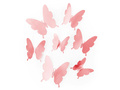 Naklejki motylki różowe złoto - 12 szt.