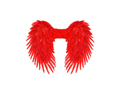 Czerwone składane skrzydła z piór 80×60 cm