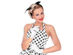 Rękawiczki karnawałowe białe krótkie