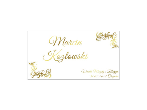 Winietki personalizowane z klamerkami na kieliszki - 30 szt.