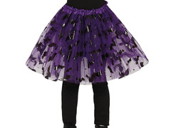Spódniczka fioletowa z nietoperzami - 30 cm - 1 szt.