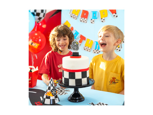 Świeczka cyferka Wyścigówki - 7 - 7 cm - 1 szt.