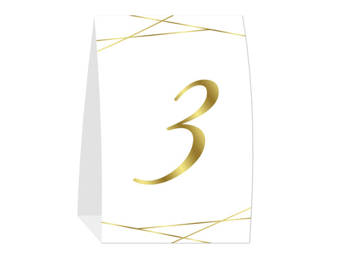 Stojak papierowy z numerem na stół weselny - 1 szt.