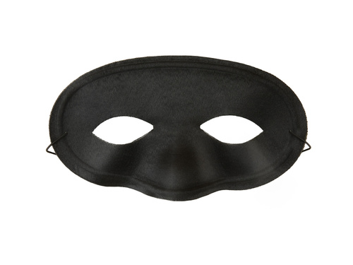 Maska karnawałowa klasyczna - czarna - 1 szt.