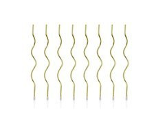 Świeczki urodzinowe zakręcone złote - 14 cm - 8 szt.