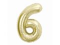 Balon foliowy szampańska cyfra 6 - 85 cm - 1 szt.