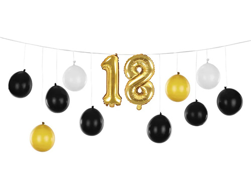 Zestaw balonów na osiemnaste urodziny - 1 komplet