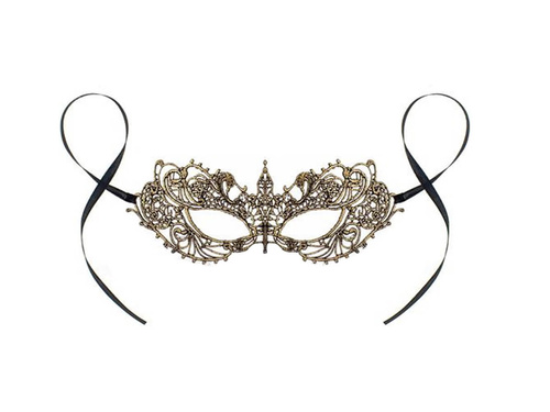 Maska karnawałowa ażurowa Złota Magia - 1 szt.