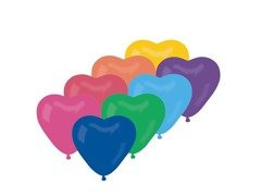 Baloniki mix kolorowe serca - 29 cm - 10 szt.