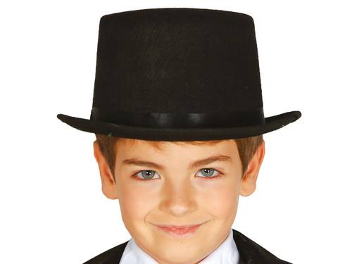 Kapelusz cylinder czarny - 1 szt.