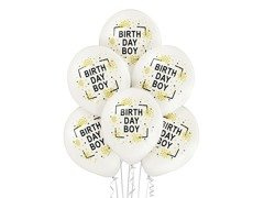 Balony lateksowe Birthday Boy - 12" - 6 szt.