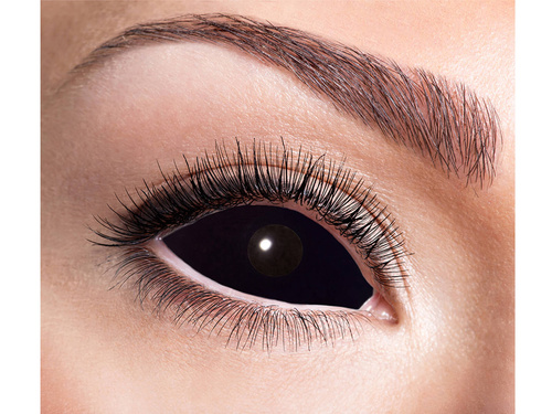 Soczewki kontaktowe czarne na całe oko - 6 miesięczne