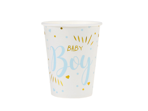 Kubeczki papierowe Baby Boy - 270 ml - 10 szt.
