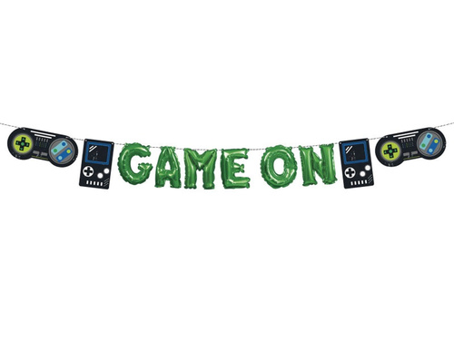 Baner urodzinowy Game on - 365 cm - 1 szt.