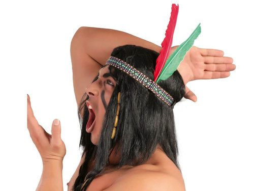 Opaska Indianina z 2 piórkami - 1 szt.